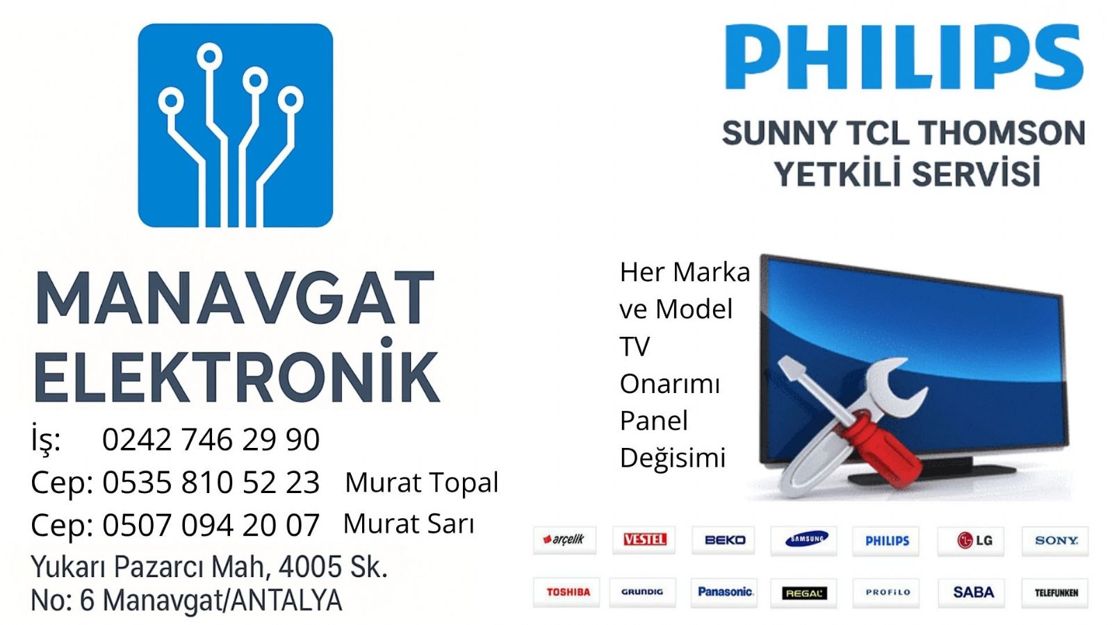 Manavgat Televizyon servisi